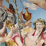 Diptyque baroque on canvas - The Triumph of Bacchus and Ariadne