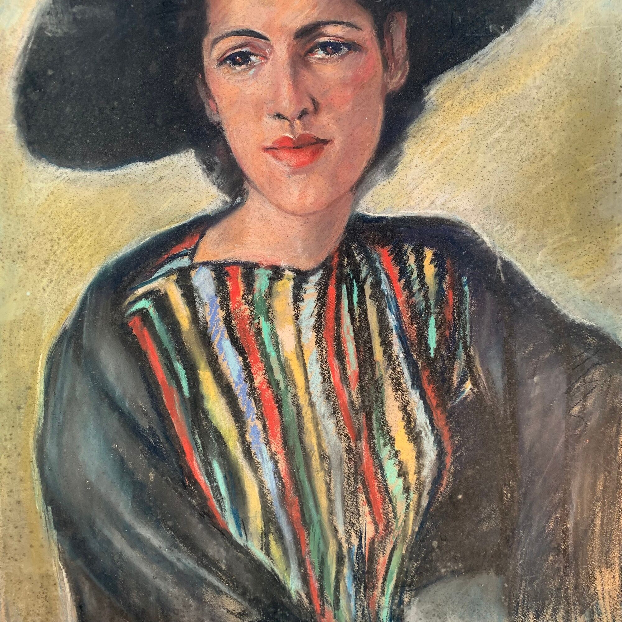 Portrait of Lady in Pastel by Marie Terlamen