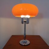 Italian orange plastic and chrome table lamp, 1960s