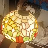 Tiffany-style pendant light – Ø 30 cm – genuine glass – heavy