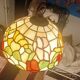 Suspension vitrail style Tiffany – Ø 30 cm – verre véritable – lourde
