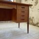 Scandinavian "boomerang" two-sided teak desk Midtjydsk Mobelfabrilk