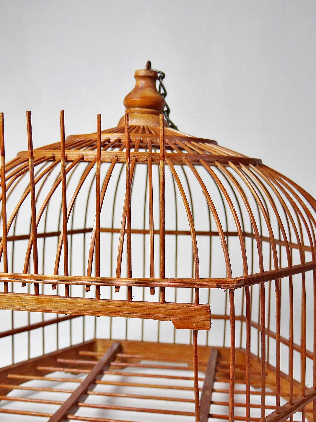 Vintage Chinese Bamboo Decorative Bird Cage
