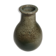 Old Villenauxe ceramic stoneware vase, vintage green grey
