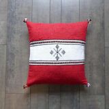 Moroccan Berber cushion Red and White