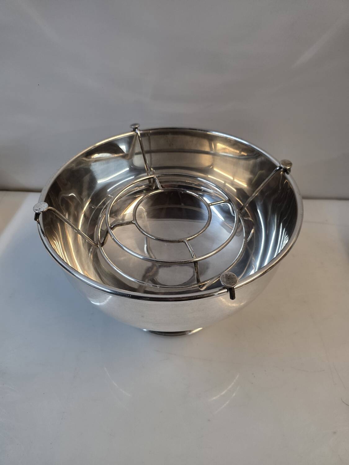 Silver-plated metal champagne bucket