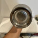 Cut glass carafe and pewter