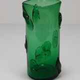 Large Green Glass Vase Vetro Verde from Empoli, Italy, 1960s