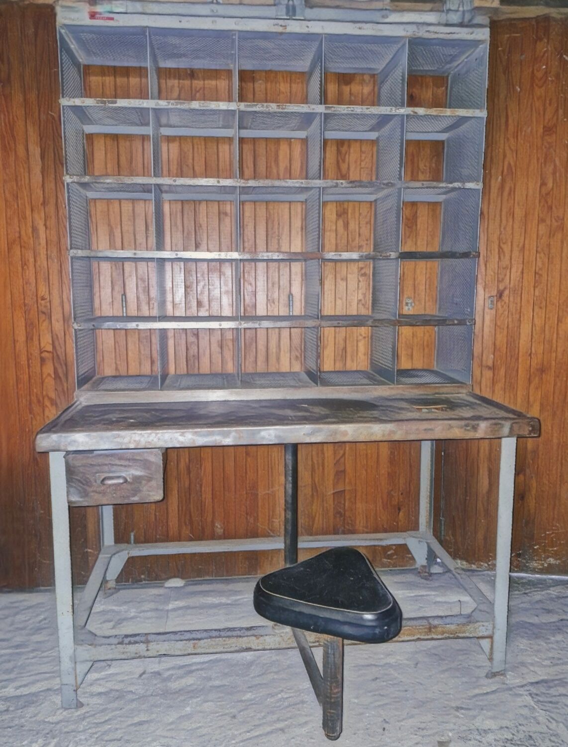 Office, Postal Sorting Desk, Industrial Trade Furniture from the 70s