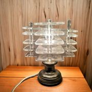 Lampe de table moderne en acrylique transparent du siècle hollandais, 1960s