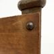 Fauteuil curule en fer forgé et cuir
