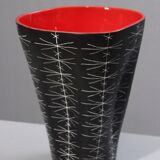 Jean de Lespinasse large vase no. 308 scarified decoration Nice 1950s