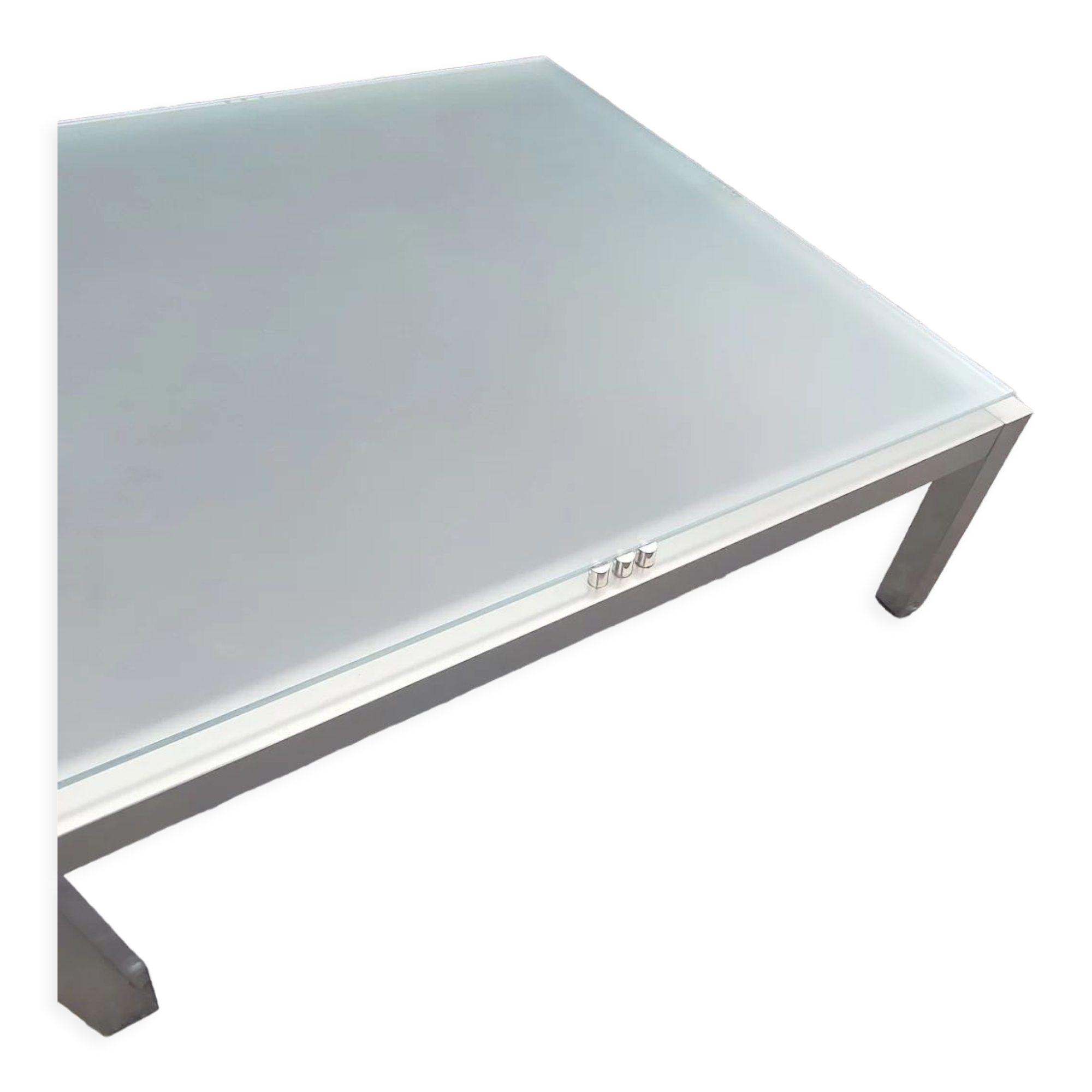 Table basse métal poli vintage 1950/1970