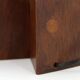 Wood and brass sculpture lamp with shade, 1950s.