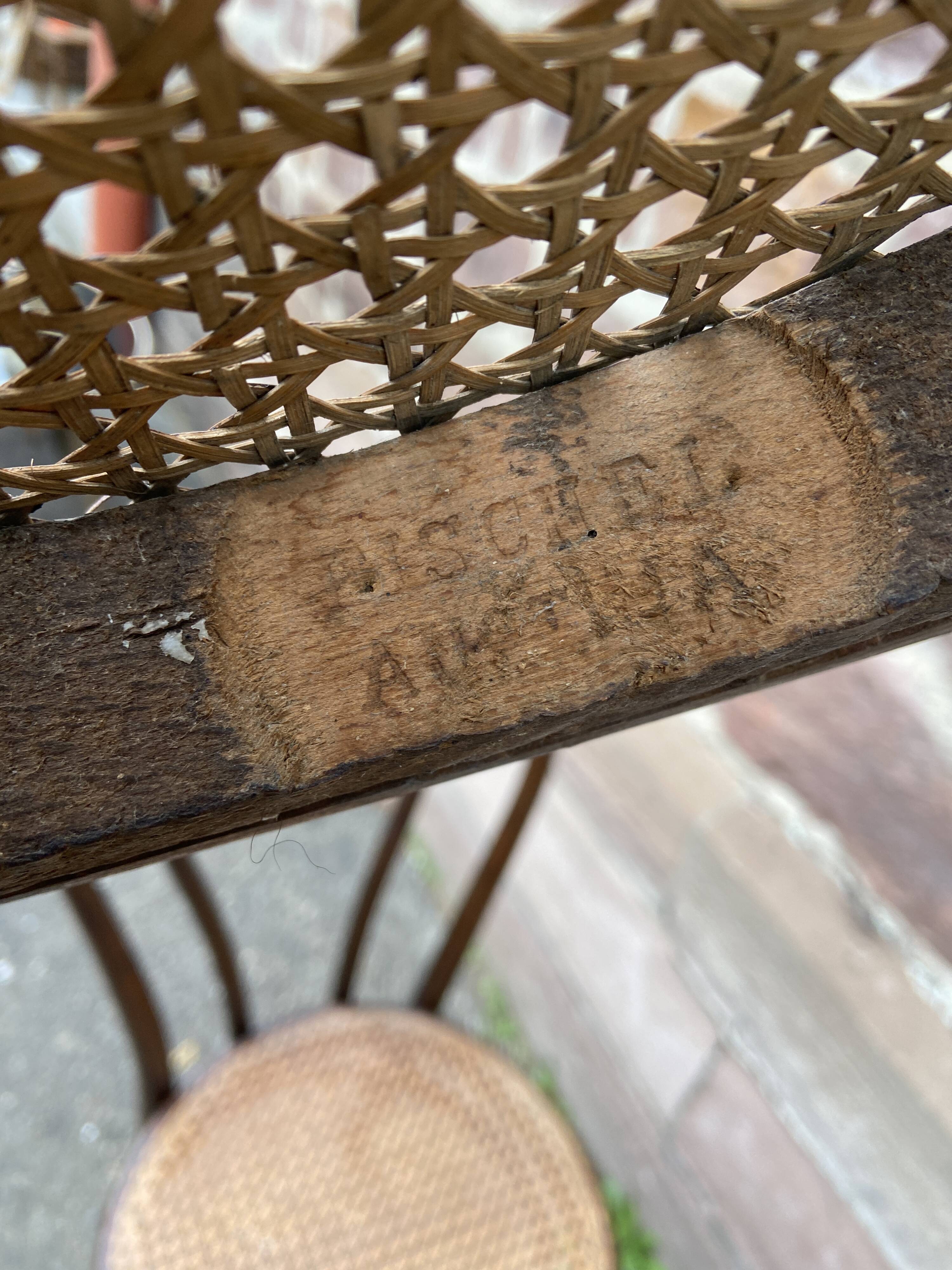 Pair of chairs bentwood Fischel Nr 18 vintage 1920