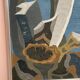 Original Swedish Oil on Canvas – "Aqave" by Marit Wahlström Schönbäck – Signed – Dated 1969 – Framed – 37 × 64 cm
