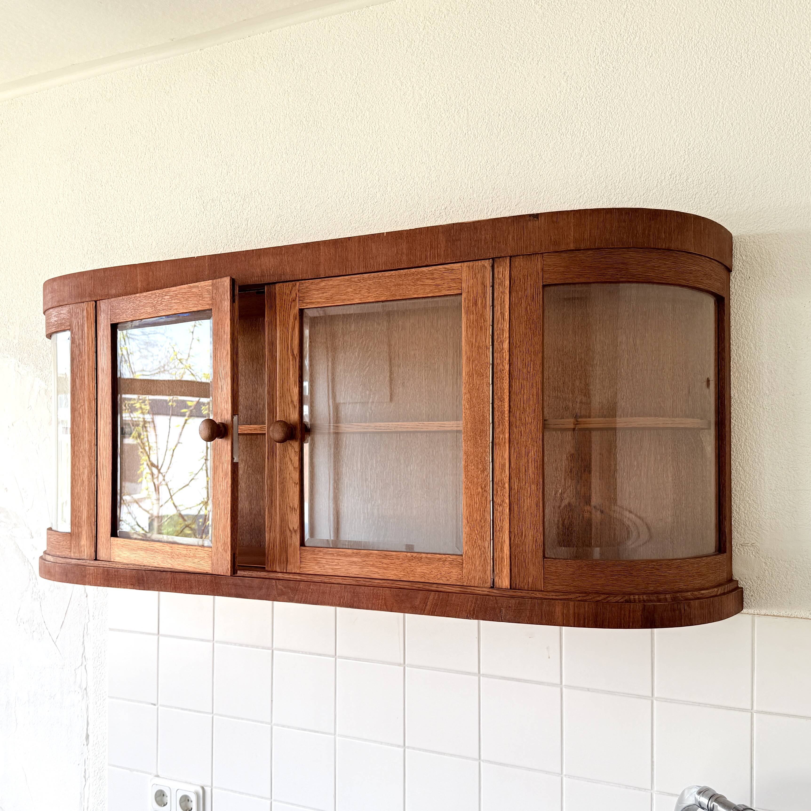 Elegant Art Deco-style hanging display cabinet