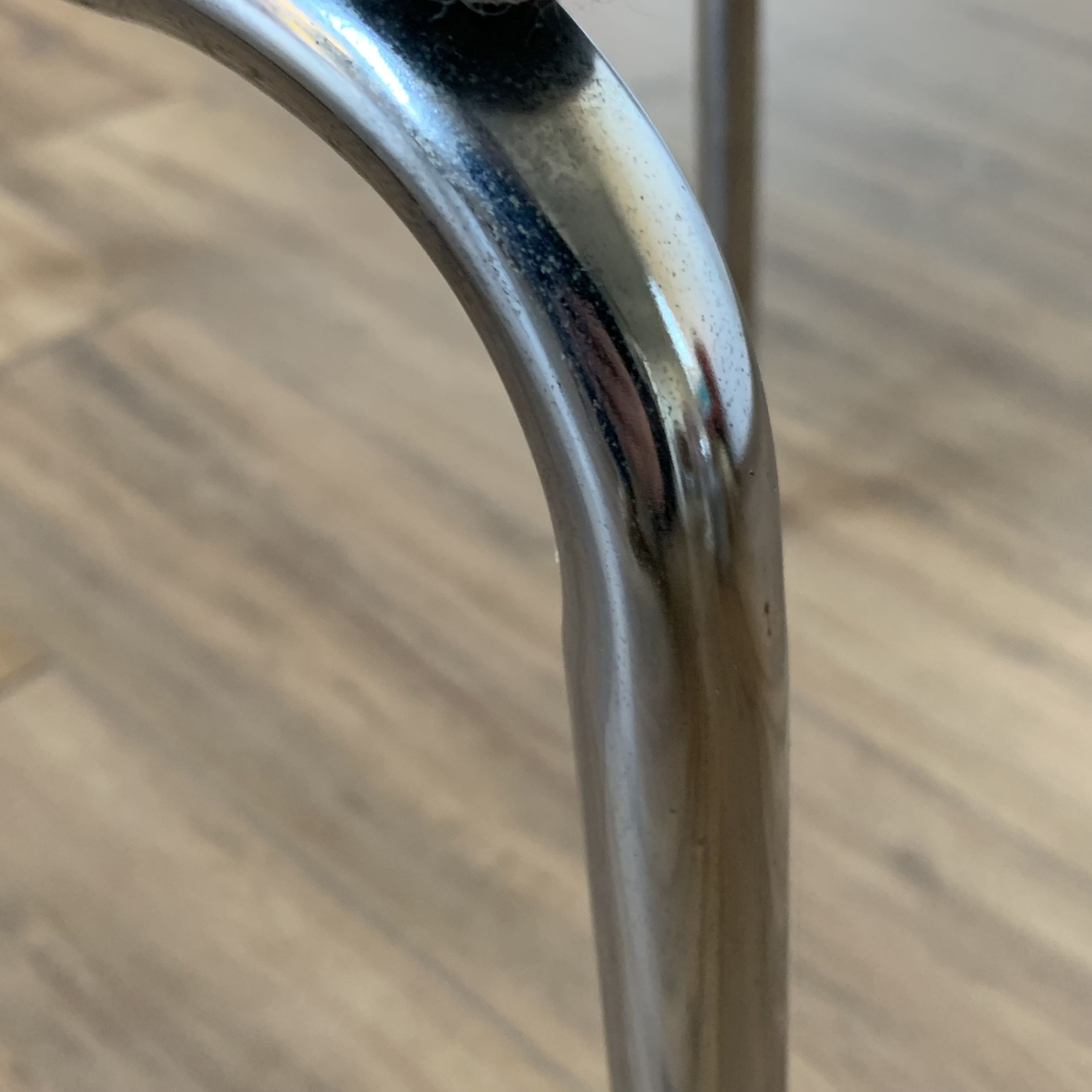 4 fabric and metal chairs