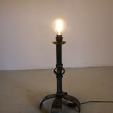 coarse metal sturdy brutalist floor lamp