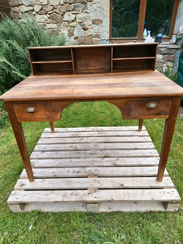 Antique solid wood desk