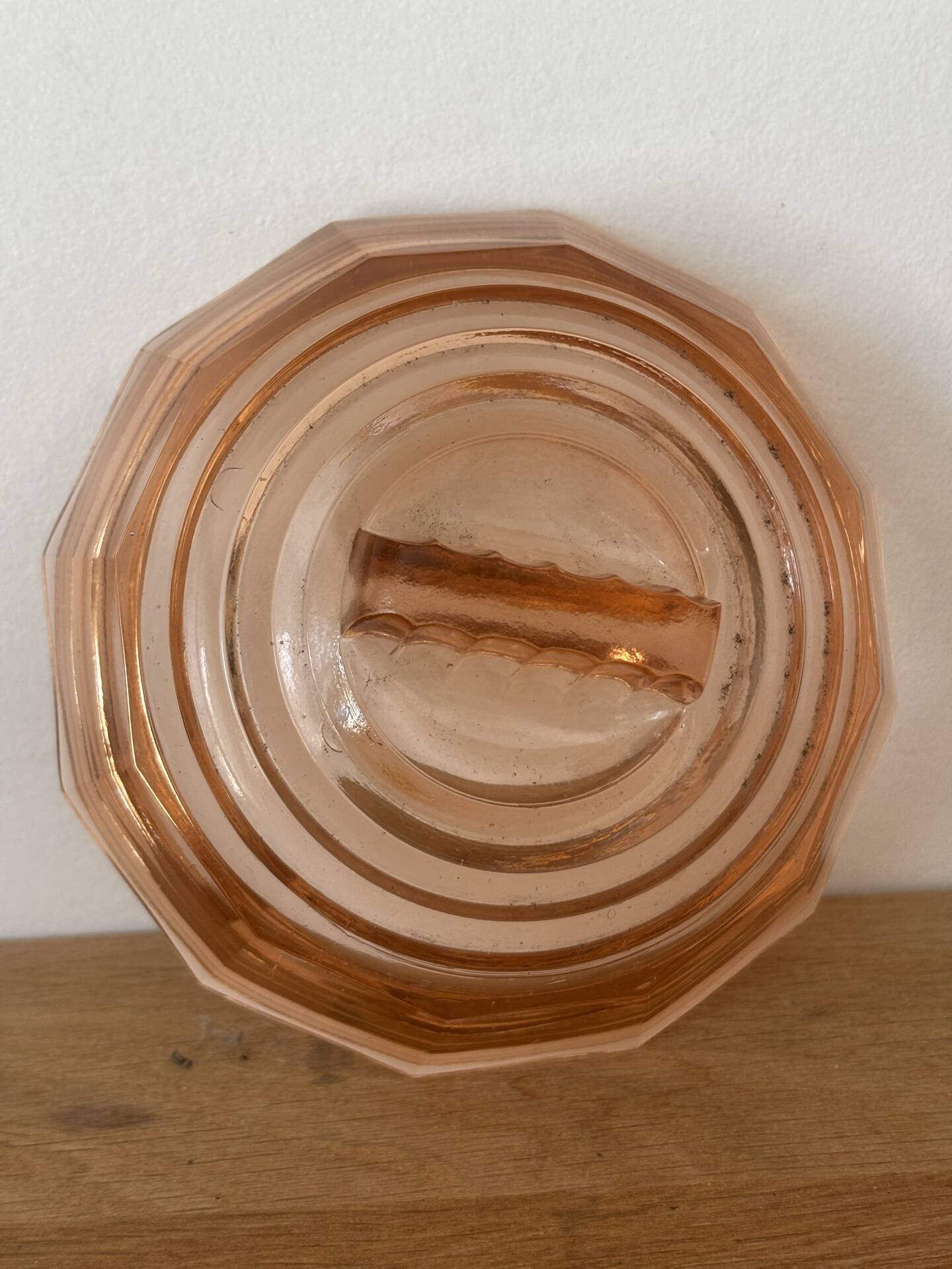 Old sugar bowl or pink glass sweet jar