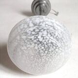 Art Deco Suspension Clichy Glass White Height 52 cm