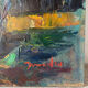 Still life, bouquet, oil with a knife on panel, signed.