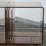 Vintage plexiglas tv/hifi unit