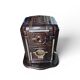 Vintage Godin Art Deco cast iron stove in aubergine enamel.