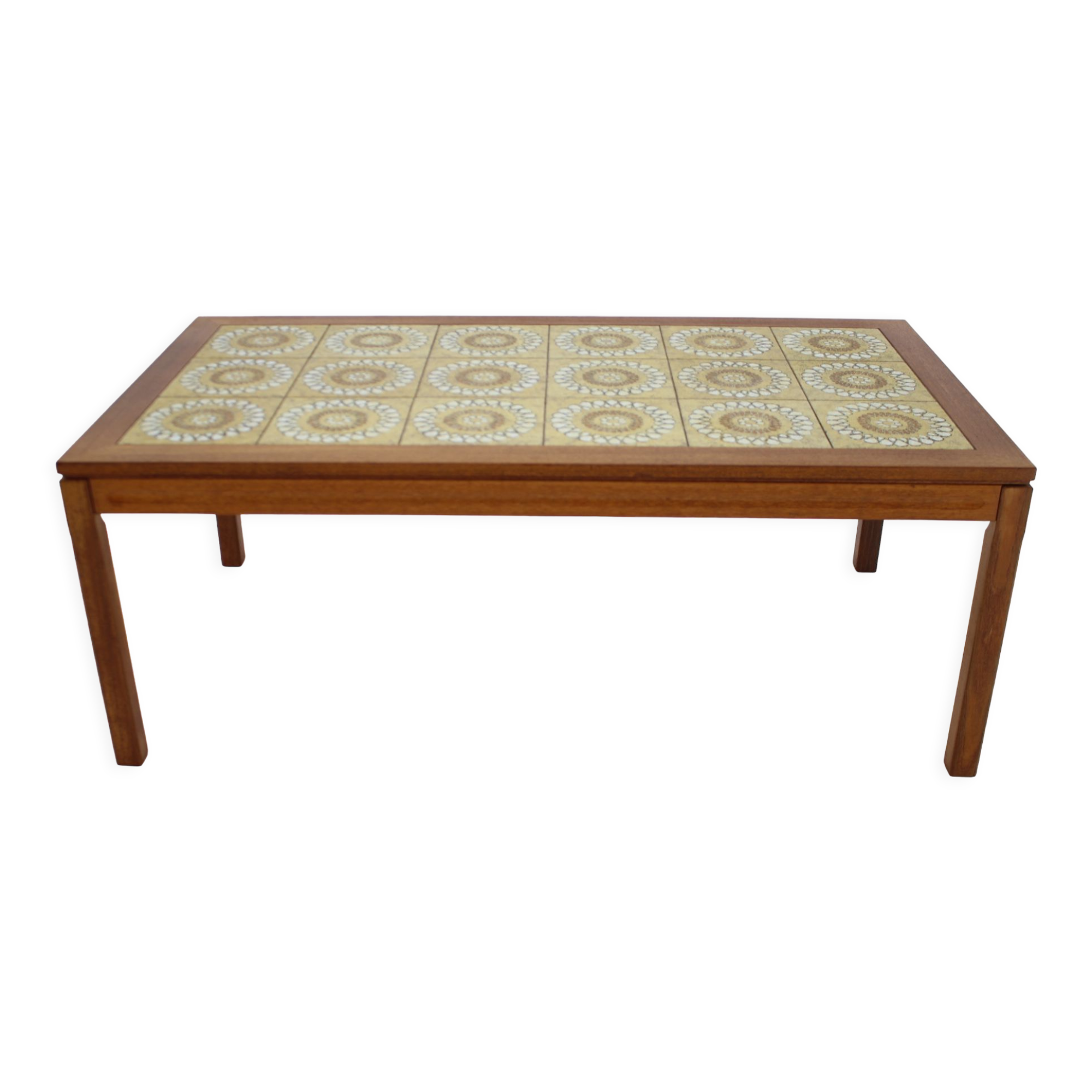 1960s palisander and tile coffee table ,denmark