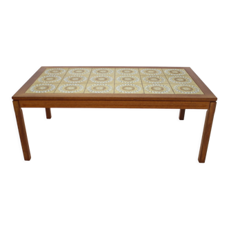 1960s palisander and tile coffee table ,denmark