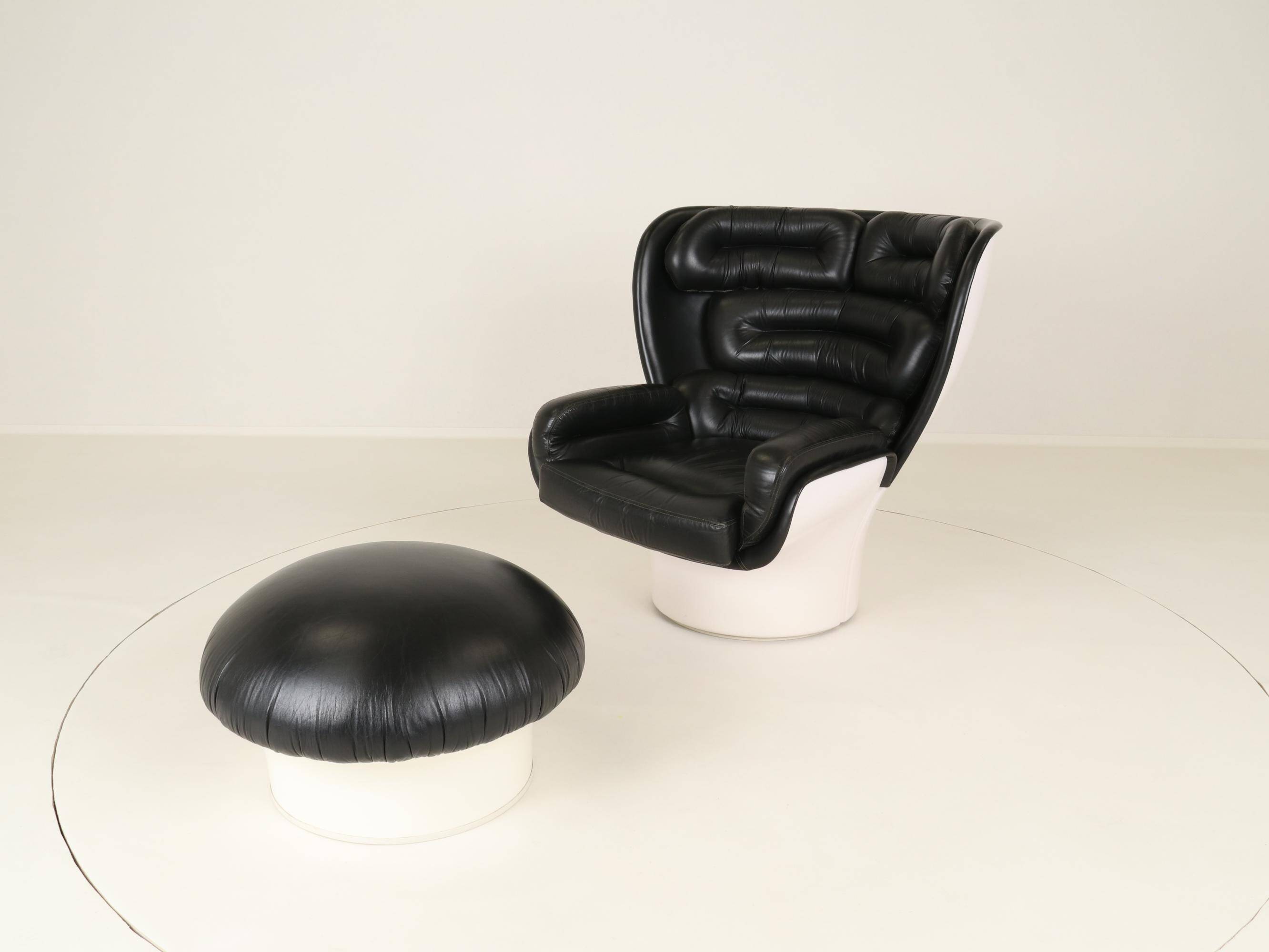 Elda Chair and Ottoman by Joe Colombo for Comfort, Italy, 1970s