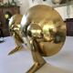 Pair of solid brass wallsconces