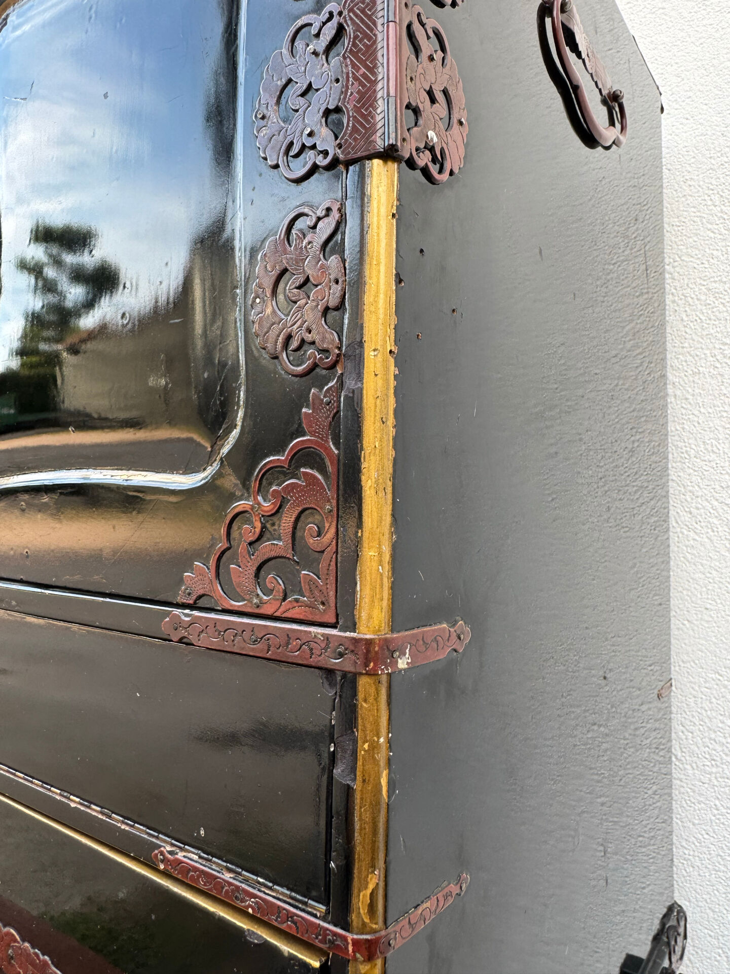 Japanese lacquered tansu from the early 20th century.