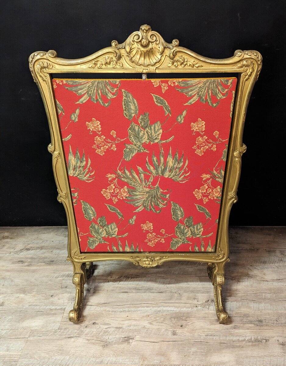 Louis XV Rocaille Gilt Wooden Fire Screen