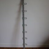 Grey school wall rack 10 hooks 1500mm
