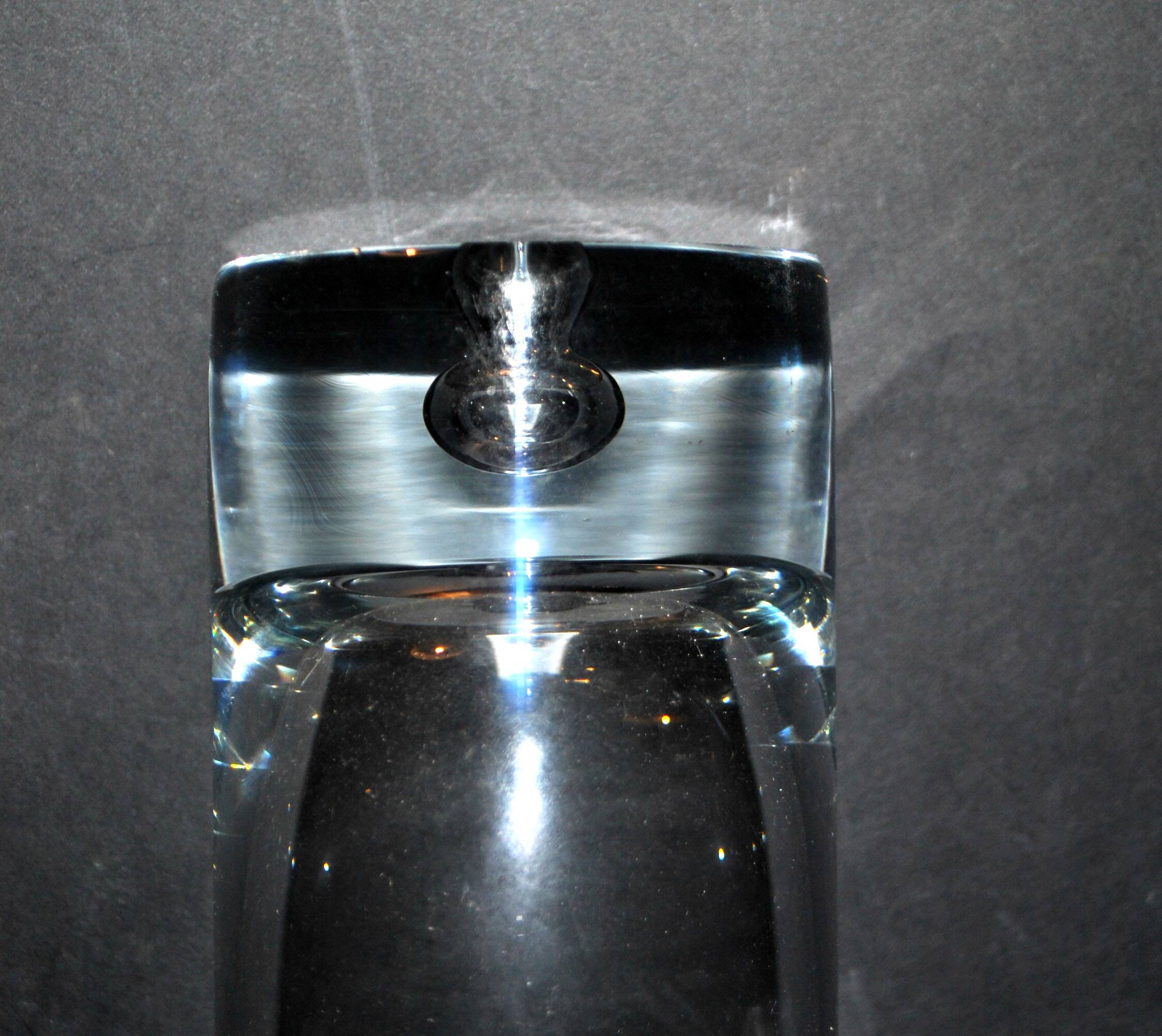 Vintage water pitcher in bubble blown glass - pitcher jug verrerie krosno poland