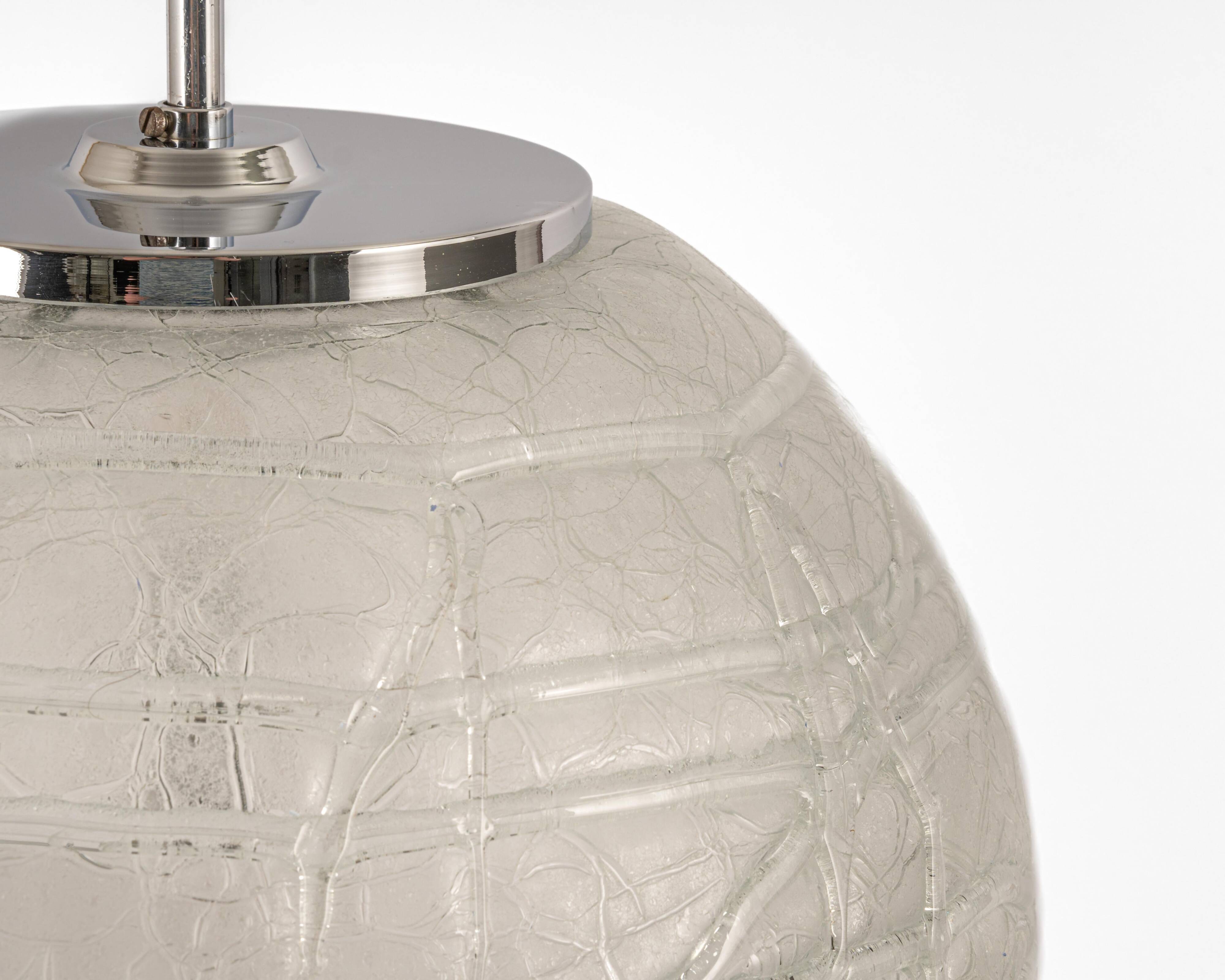 Large Murano ball pendant light by Doria, Germany, 1970s.