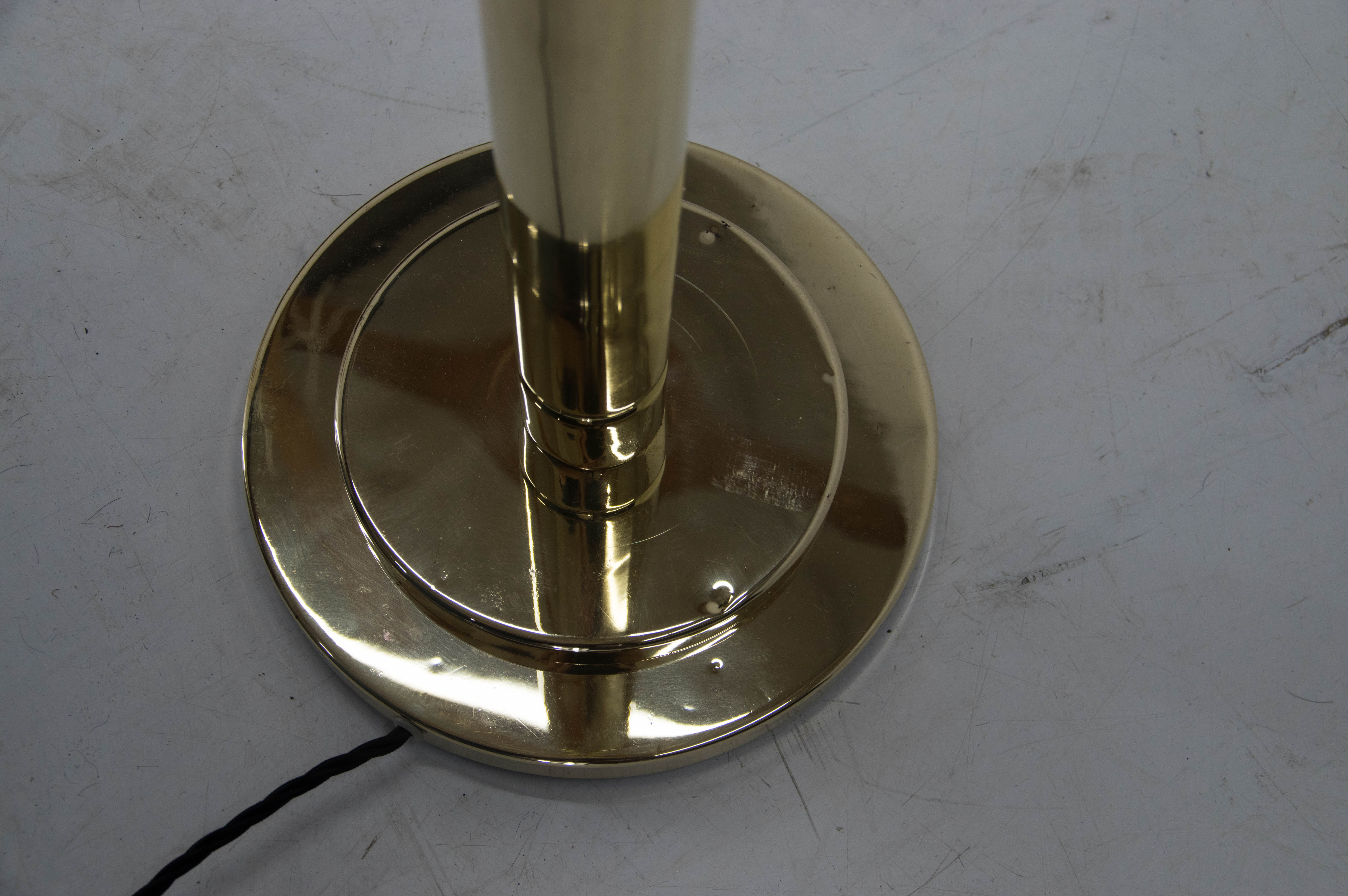 Brass floor lamp, 1970s, restored