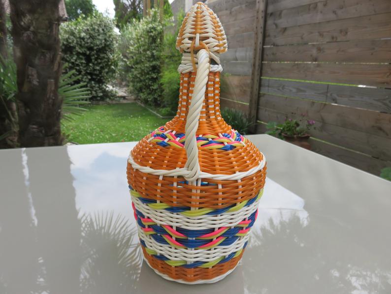 Viresa scoubidou bottle 60 70s