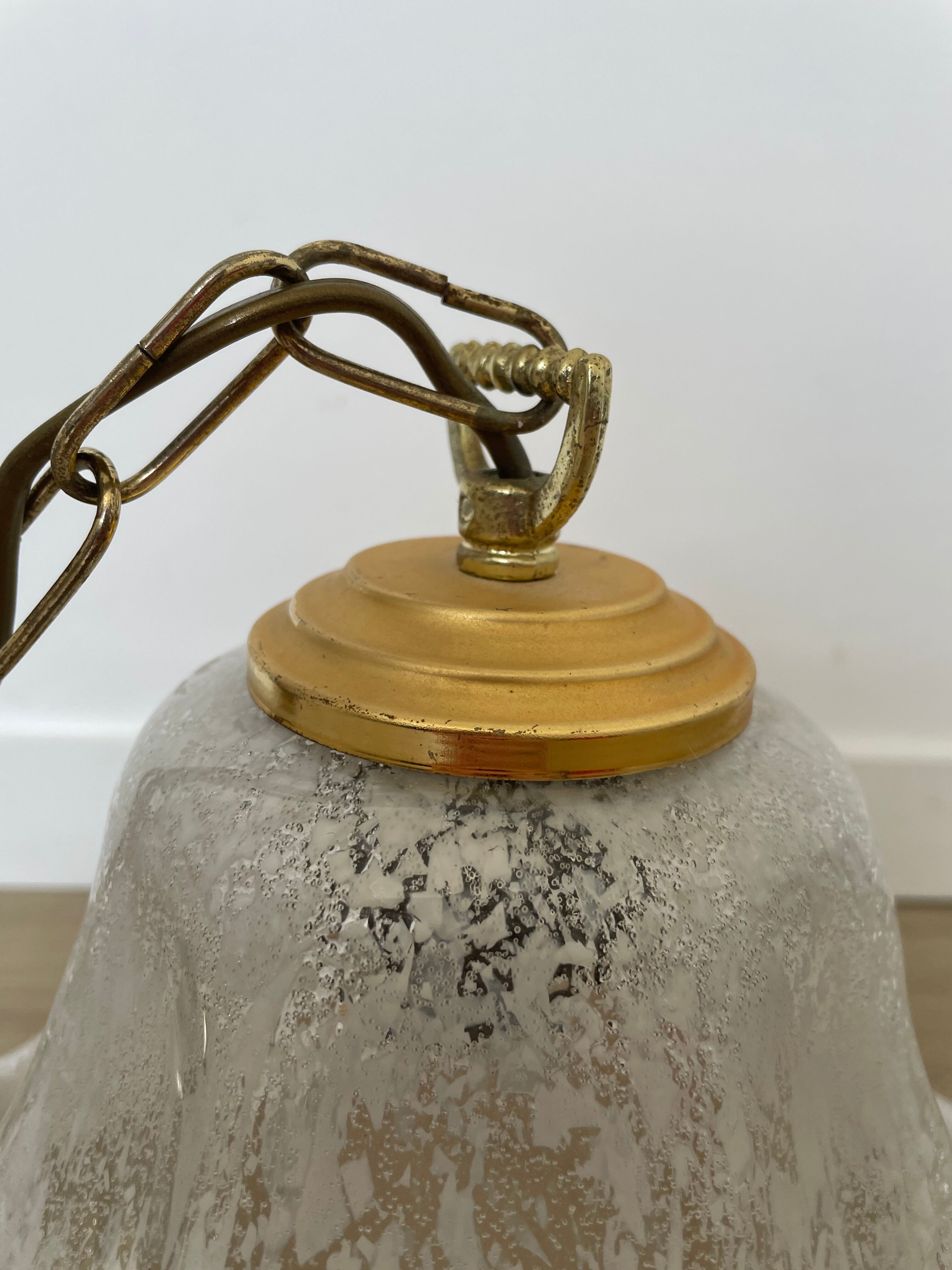 Chandelier tulips glass Mazzega Murano Pendant lamp 1970