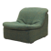 Green armchair, Italian design, 1970s, made in Italy
