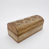 Boite à timbre Florentine en bois, Italie vintage