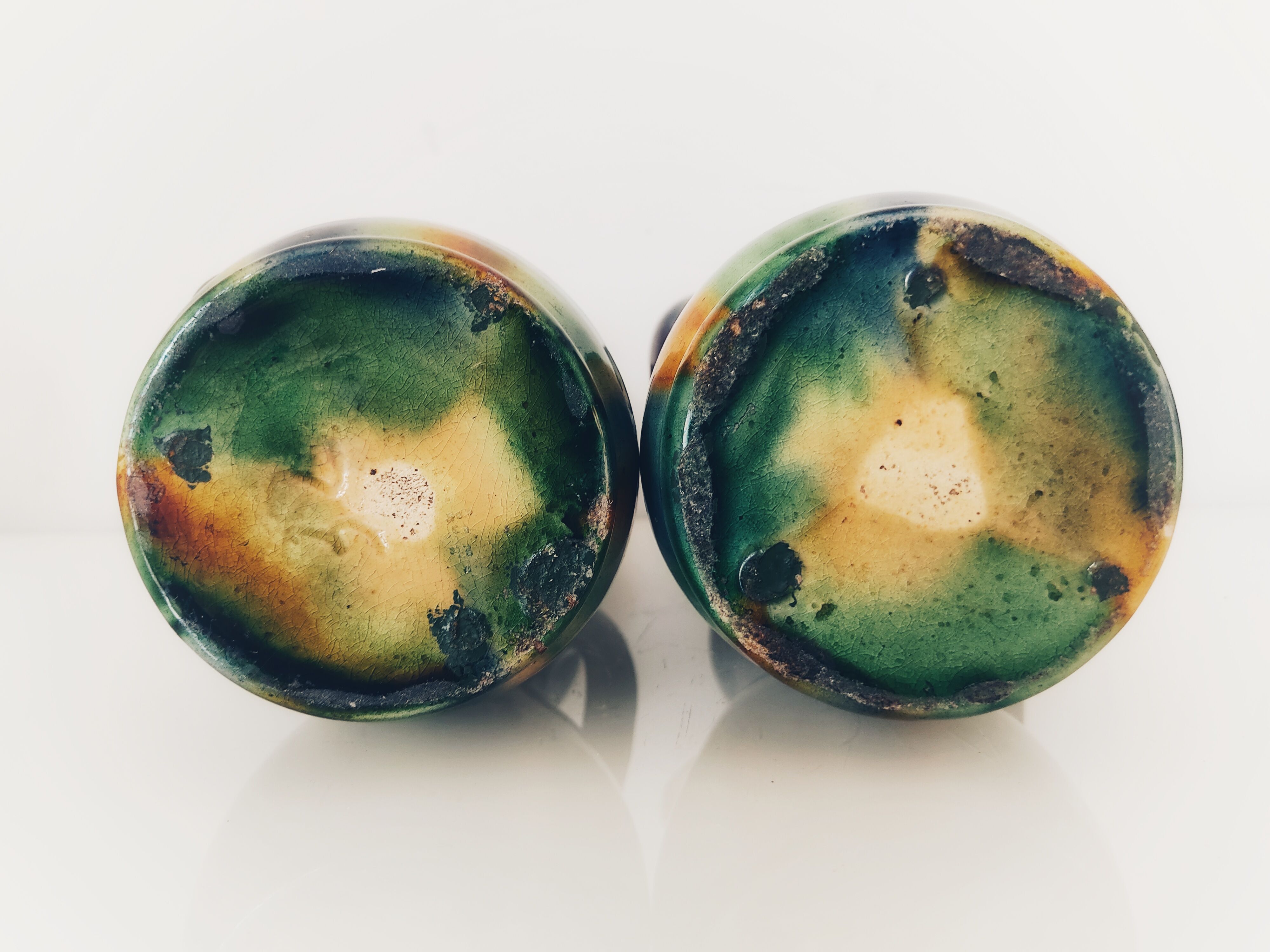 Pair of Flemish sandstone vases