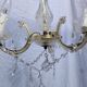 4 vintage crystal chandelier pendants