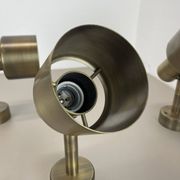 2 of 4 minimalist solid Brass "tube" SPOT Ceiling wall Lights, Italy 1970s