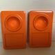 Pair of orange koziol egg cups Michael Neubauer