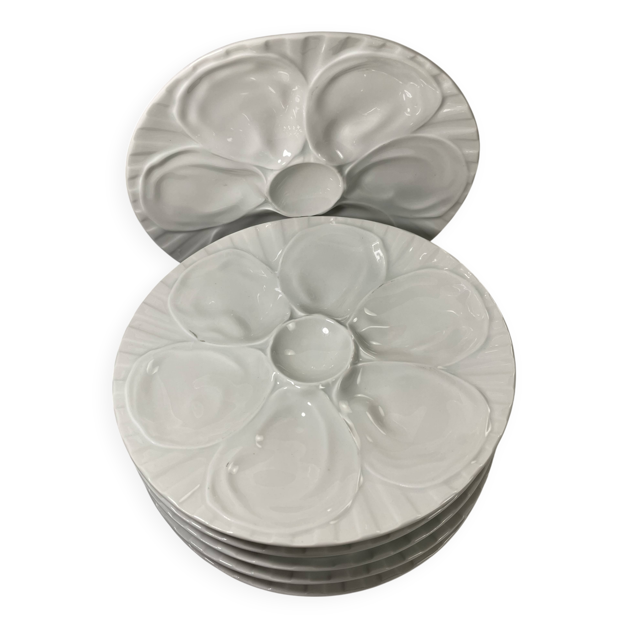 Lot de 6 Assiettes à Huîtres Pillivuyt