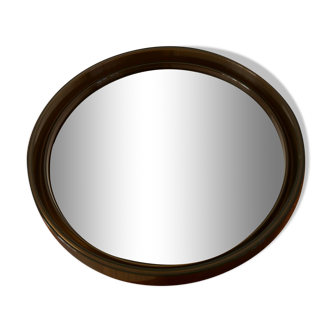 Smoked plexi cap mirror Made in France 1970s