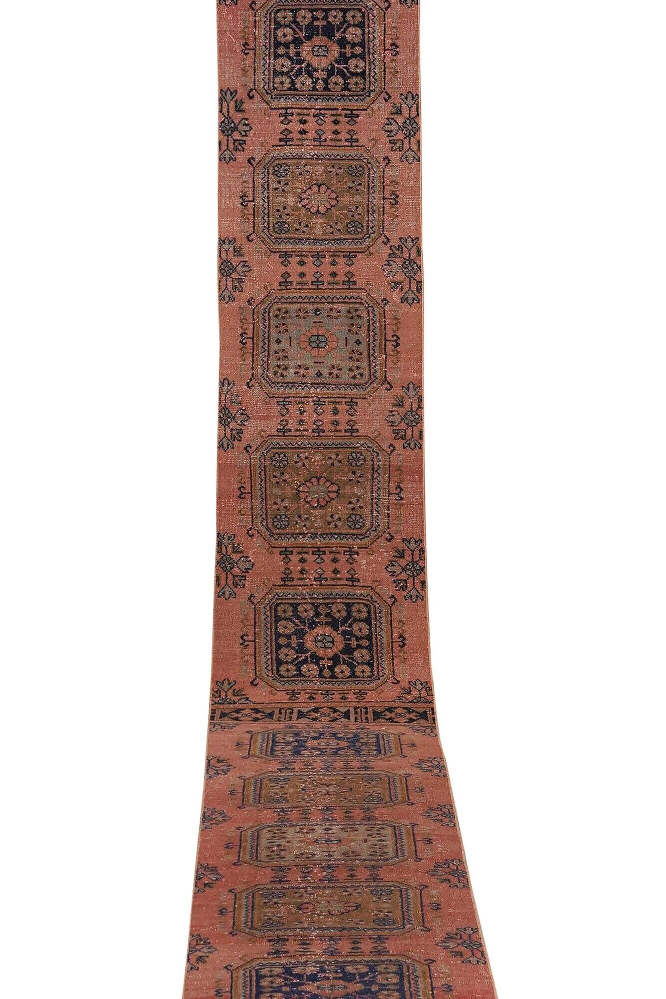 Vintage Turkish hallway rug 80x651 cm